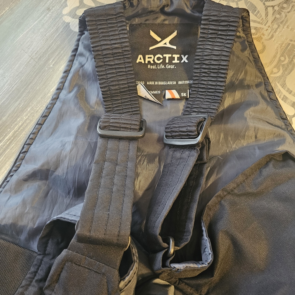 WOMEN'S Arctix Essential Black Insulated Snow Bib Overalls (Small)(31L)☃️ - Picture 15 of 16